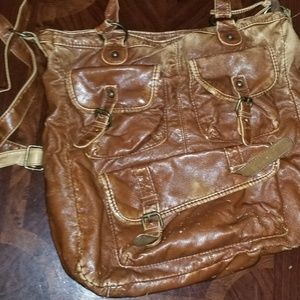Brown leather purse